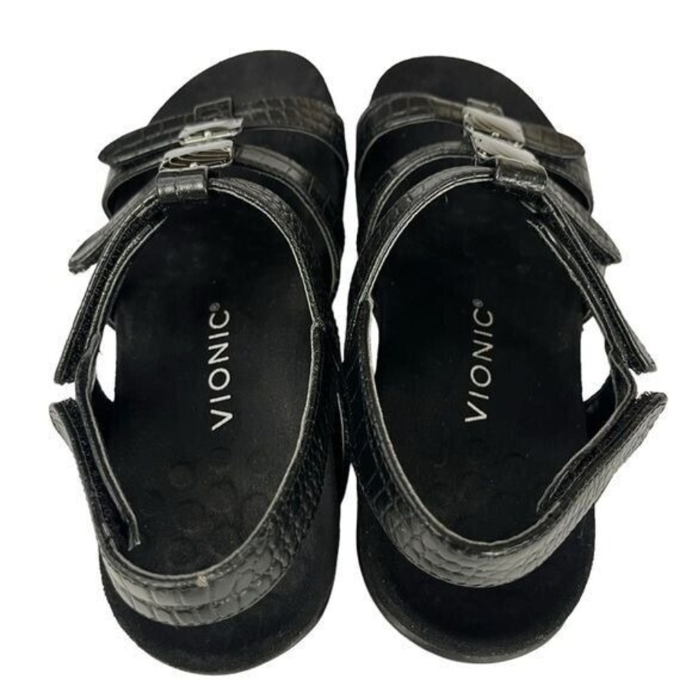 Vionic Amber Adjustable Adjustable Black Sandals … - image 6
